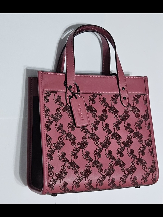 Coach Handbags - Coach Field Tote Bag 22 With Velvet Horse And Carriage in Rouge CD750